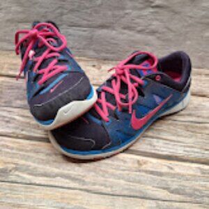 Nike running shoes pink blue light weight Flex Supreme TR2 sz 8.5